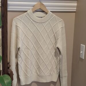 JW ANDERSON Uniqlo Textured Cream Crew Neck Sweater